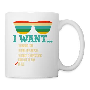 I Want To Break Free To Ride My Bicycle It All - Mug - white - Right