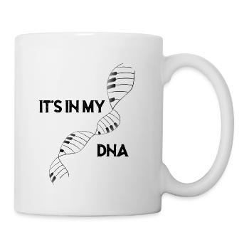 Lustiger Klavier Spruch "es ist in meiner DNA" - Tasse - Weiß - Rechts