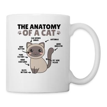 the anatomy of a cat Erklärung einer Katze - Tasse - Weiß - Rechts