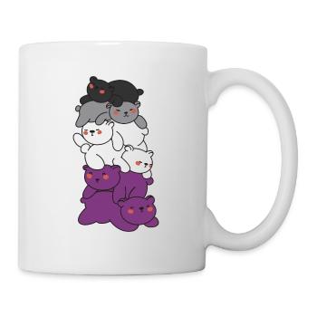 Asexual Flag Pride LGBTQ Bear cute animals - Tasse - Weiß - Rechts