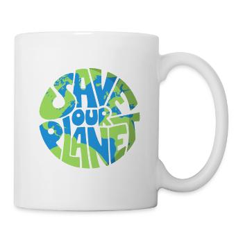 Save Our Planet Earth Day Conservation Anniversary - Tasse - Weiß - Rechts