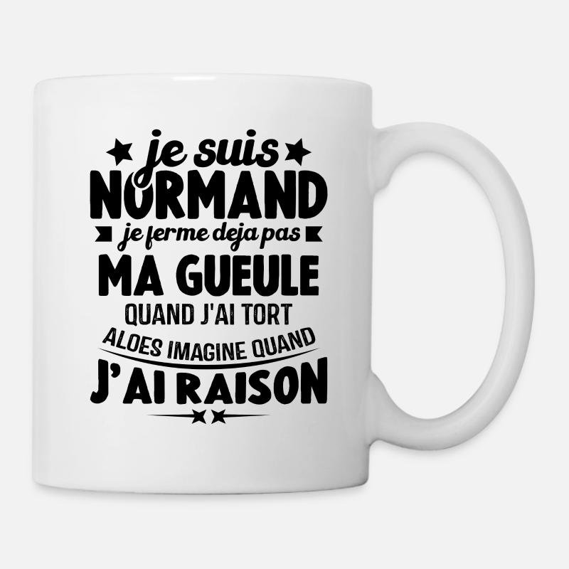 Je suis Normand je ferme déjà pas ma gueule humour - Mug blanc - blanc