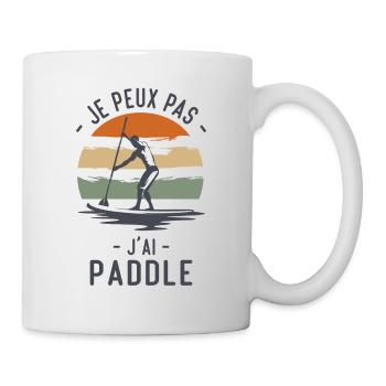 Je peux pas j'ai Paddle humour cadeau - Mug blanc - blanc - Droite