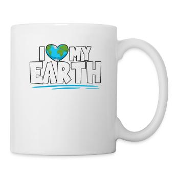 I Love My Earth Earth Day Protect Nature - Tasse - Weiß - Rechts