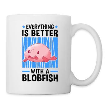 Tout est mieux avec blobfish blobfish - Mug blanc - blanc - Droite