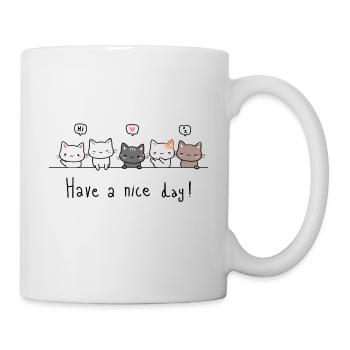 Kawaii Cat Women's T-Shirt - Mug - white - Right