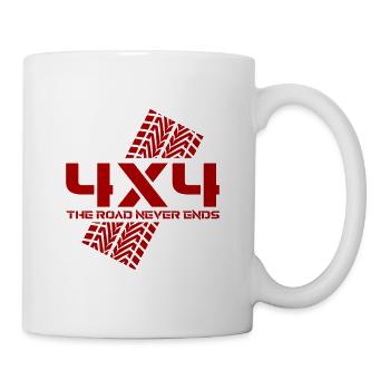 4x4 ATV - the road never ends - Tasse - Weiß - Rechts