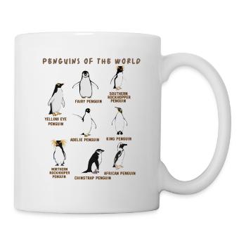 Rare Kawaii Cute Penguins Of World Penguin - Tasse - Weiß - Rechts
