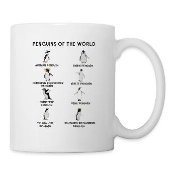 Cute Penguins Of World Penguin - Tasse - Weiß - Rechts