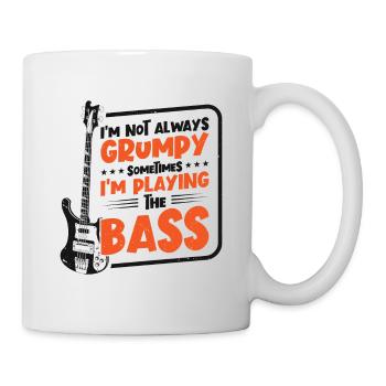 Le bassiste grincheux joue de la basse guitare musique basse basse - Mug blanc - blanc - Droite