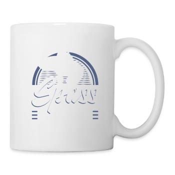 Rute Raus Der Spaß Beginnt Angler - Tasse - Weiß - Rechts