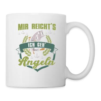 Mir Reichts Ich Geh Angeln - Tasse - Weiß - Rechts