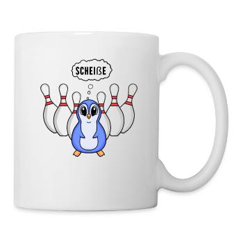 Kegel Pinguin Bowling - Tasse - Weiß - Rechts