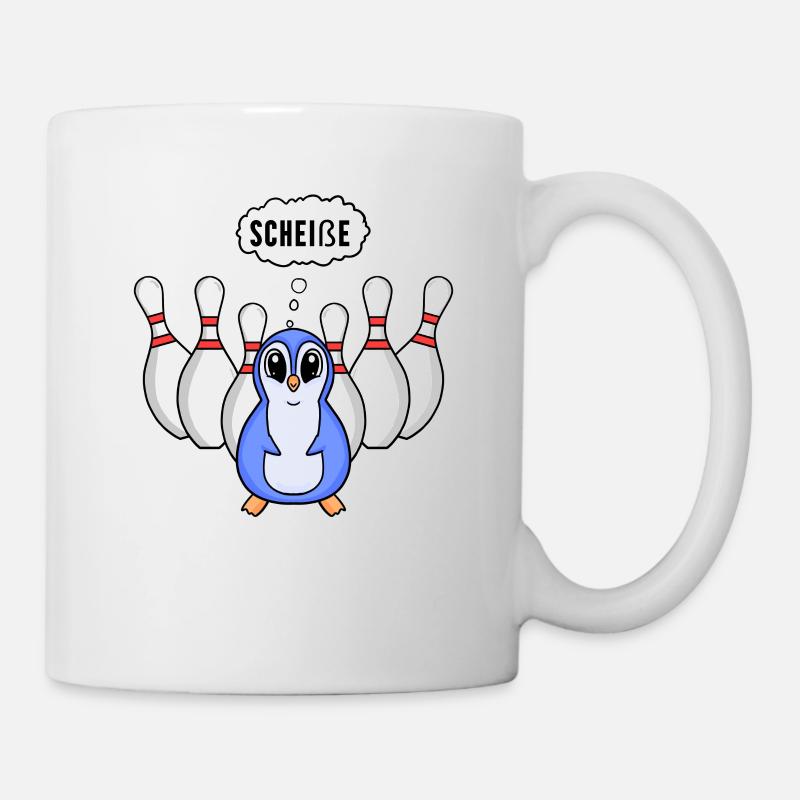 Kegel Pinguin Bowling - Tasse - Weiß
