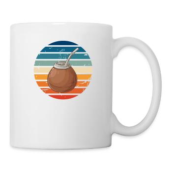 Mate Tee Südamerika Matestrauch Kalebasse Bombilla - Tasse - Weiß - Rechts