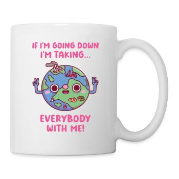 La planète Terre qui emporte tout le monde avec elle - Mug blanc - blanc - Droite