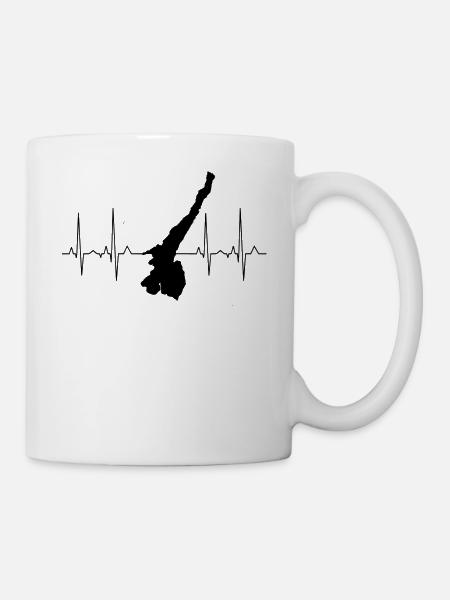 Lake Garda Heartbeat Lago Di Garda Holiday Gift - Mug - white