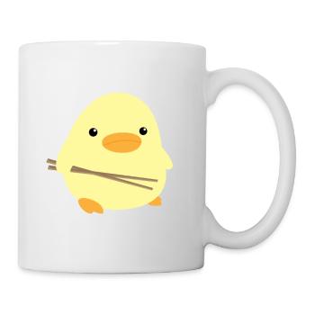 Duck with Chop Sticks - Duck with Chopstick Meme - Mug - white - Right