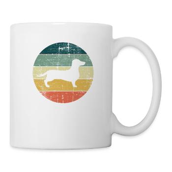 Teckel amoureux des chiens Retro pet vintage Idée cadeau - Mug blanc - blanc - Droite