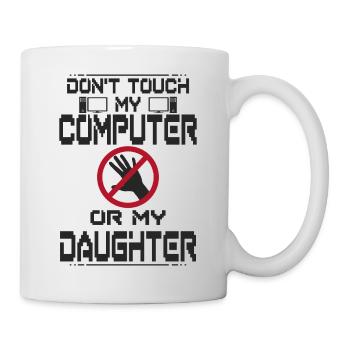 Fille d’ordinateur - Mug blanc - blanc - Droite