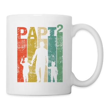 Papa Jumeau Père de Jumeaux Papa Fête des Pères - Mug blanc - blanc - Droite