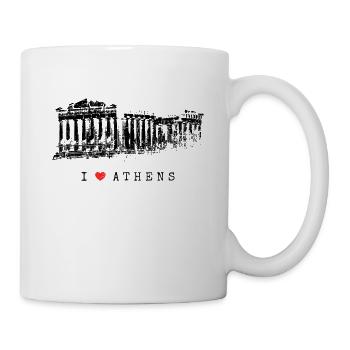 Athènes Acropole Vintage Grèce J’aime Athènes - Mug blanc - blanc - Droite