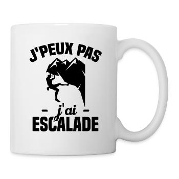 J'peux pas j'ai escalade - Mug blanc - blanc - Droite
