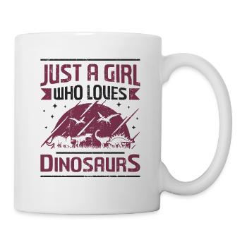 Just A Girl Who Loves Dinosaurs - Dinosaur Girl - Mug - white - Right