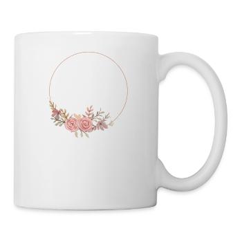 Hochzeit Blumenkranz I Braut Strauß Boho Stil - Tasse - Weiß - Rechts