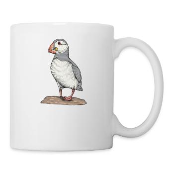 Papageitaucher I Alkenvogel Puffin Motiv für - Tasse - Weiß - Rechts