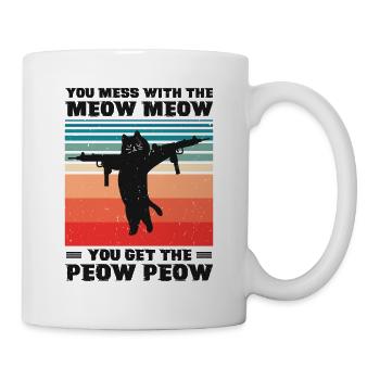 Don’t Mess Withe The Meow Meow Cat Shooting Gun - Mug - white - Right