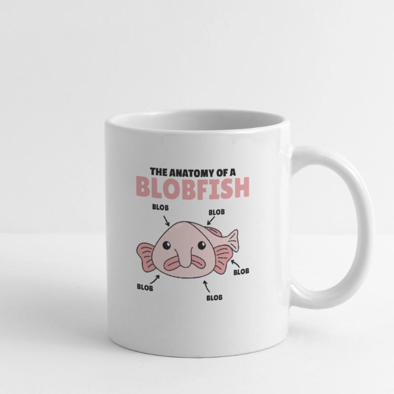 Blobfish Explication Anatomie d’un Blobfish Mug blanc