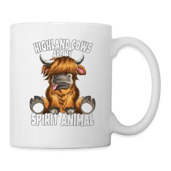Highland Cows are my Spirit Animal Schottische Kuh - Tasse - Weiß - Rechts