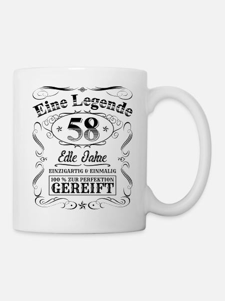Legende 58 Jahre 58. Geburtstag Männer Frauen - Tasse - Weiß