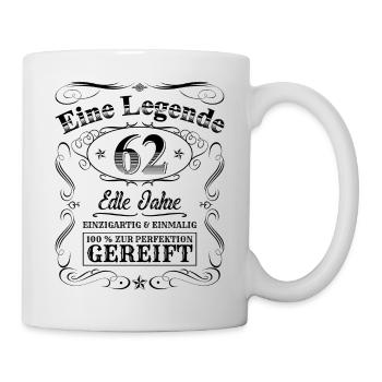 Legende 62 Jahre 62. Geburtstag Männer Frauen - Tasse - Weiß - Rechts