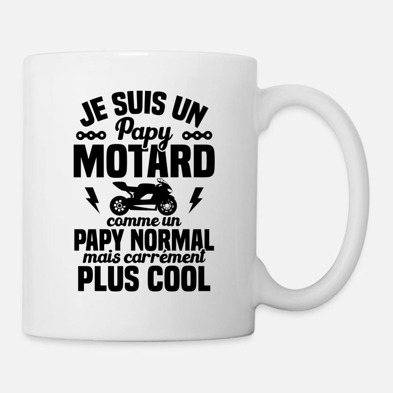 Un papy motard comme un papy Plus cool - Mug blanc - blanc