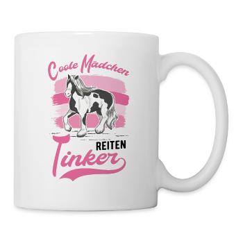 Coole Mädchen reiten Tinker Irish Tinker - Tasse - Weiß - Rechts