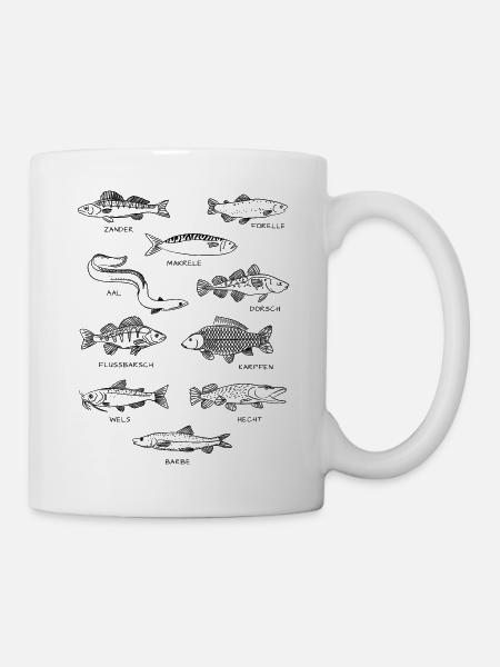 Fischarten die ich liebe - Tasse - Weiß