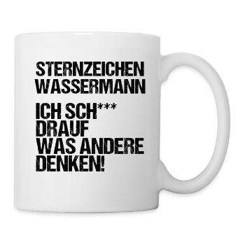 Sternzeichen Wassermann - Tasse - Weiß - Rechts