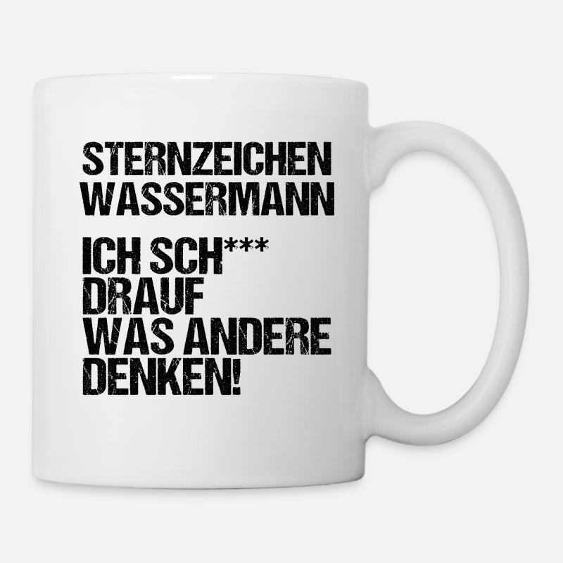 Sternzeichen Wassermann - Tasse - Weiß