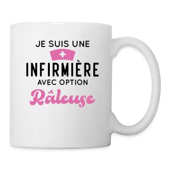 Je suis une infirmière avec option râleuse - Mug blanc - blanc - Droite