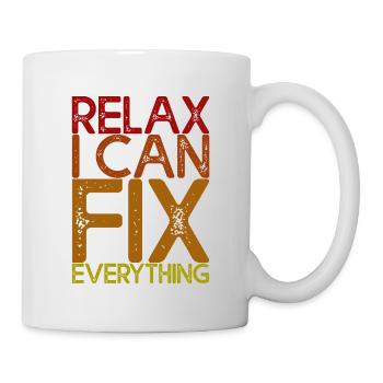 Détendez-vous, je peux tout réparer 4 - Mug blanc - blanc - Droite