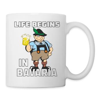 LIFE BEGINS IN BAVARIA - Mug - white - Right