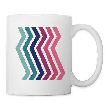 Geometrische Muster Retro Arcs Geometric Pattern - Tasse - Weiß - Rechts