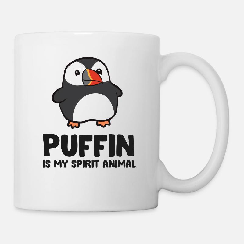 Le macareux est mon animal d’âme - Mug blanc - blanc