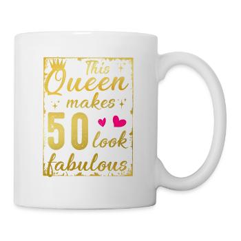 Cette reine rend 50 ans fabuleux 50e anniversaire - Mug blanc - blanc - Droite