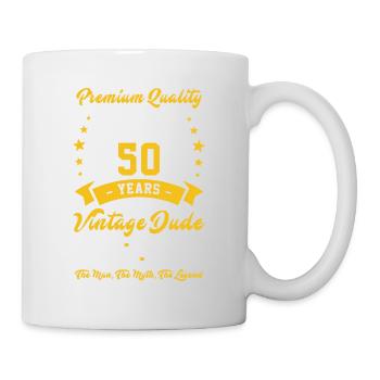 Âgé 50 ans Vintage Dude 50ème anniversaire - Mug blanc - blanc - Droite