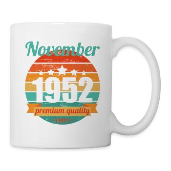 Born November 1952 70 years 70s 70th birthday - Mug - white - Right