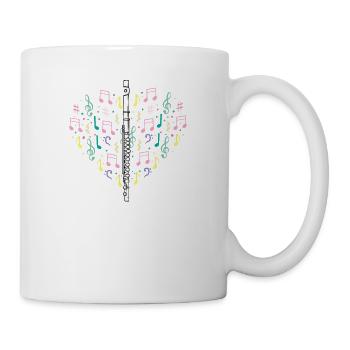 Flute I Musical Instrument Orchestra Motif for - Mug - white - Right