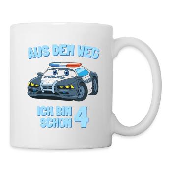 4. Geburtstag Ich bin schon 4 Jahr - Tasse - Weiß - Rechts